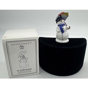 Dept 56 Ed the NCC Snowman Special Edition 3" Tall Retired w/Box Christmas‎